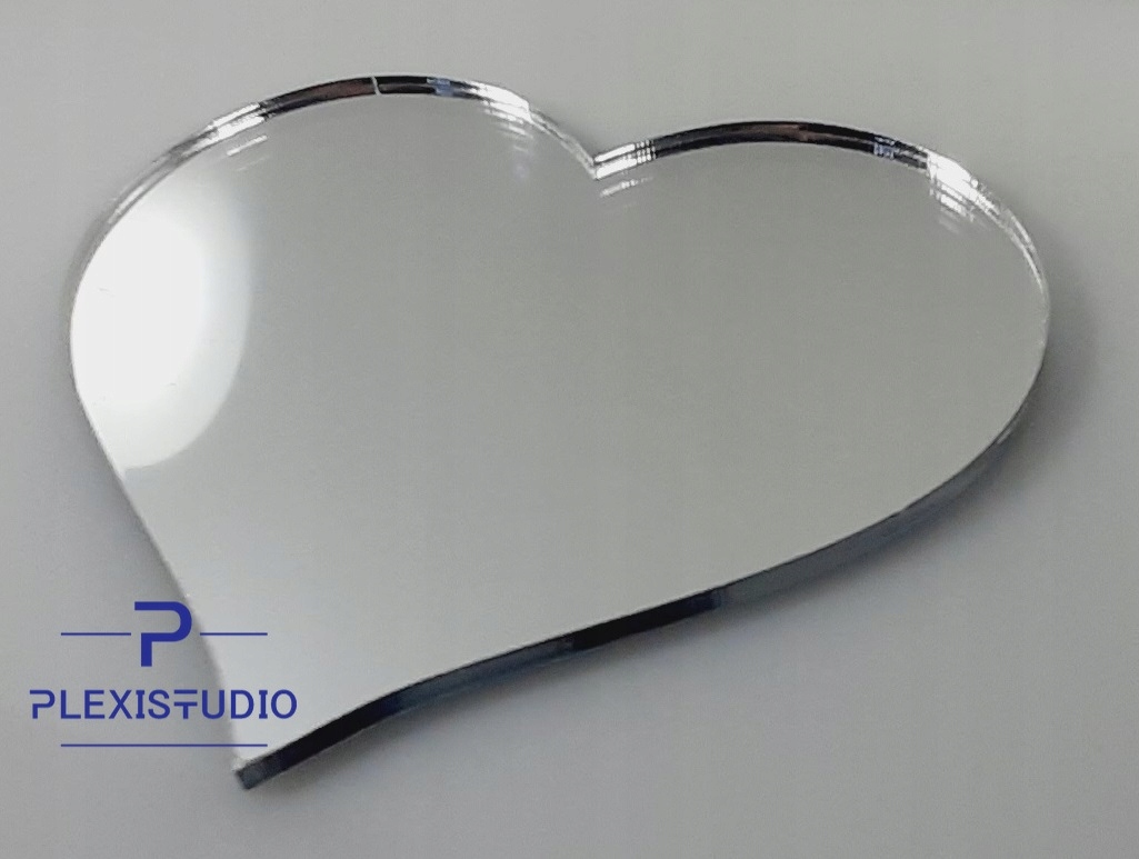 SERCE SERDUSZKO PLEXI LUSTRO 10X8,6 cm Marka inna