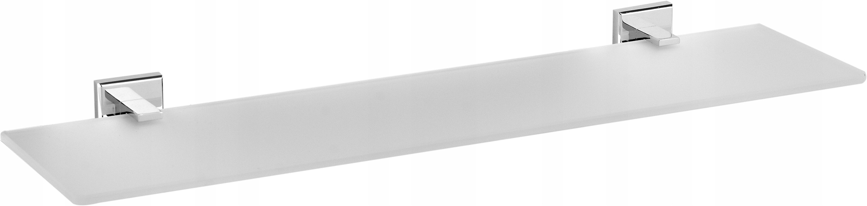 

Półka Łazienkowa Szklana Chromowana 52cm Fala