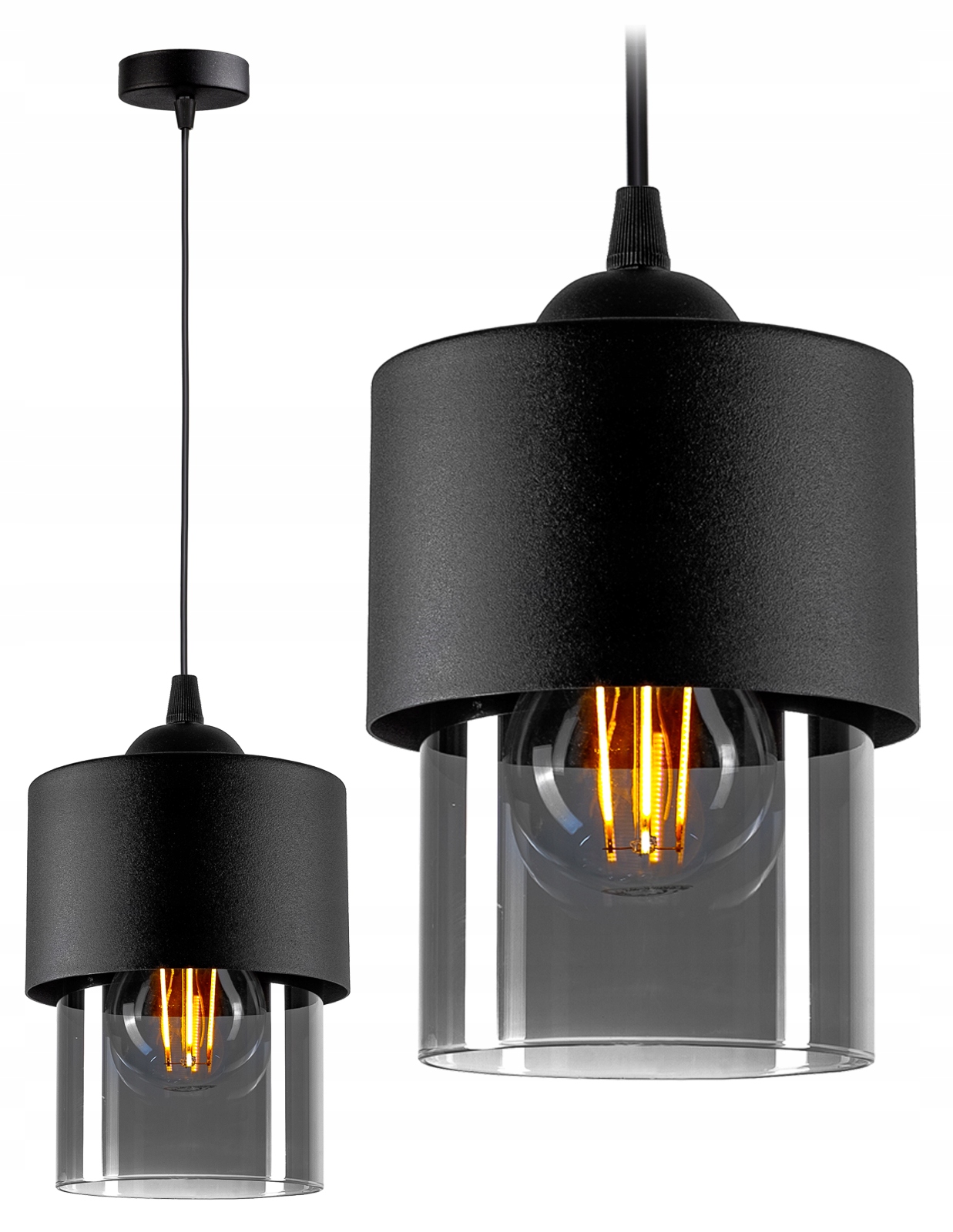 

Nowoczesna Szklana Lampa Wisząca Sufitowa Loft Led