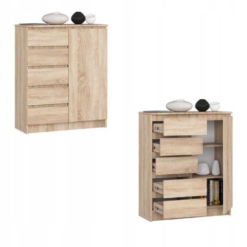 Komoda, skrinka K80 1D 5SZ sonoma Akd