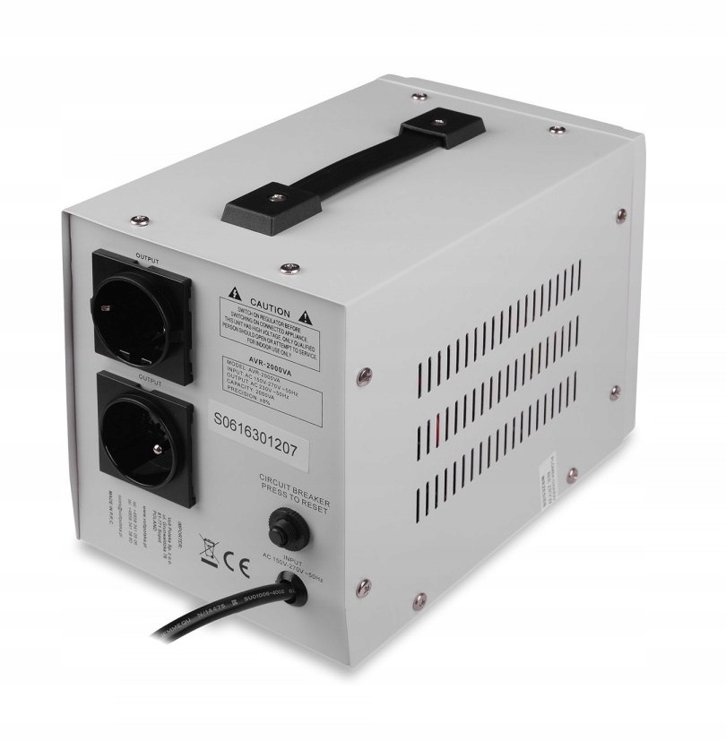 СТАБІЛІЗАТОР НАПРУГИ AVR 2000VA для генератора Максимальна потужність 2000 Вт