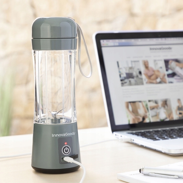 Przenośny Blender Akumulatorowy USB 380ml InnovaGoods Moc 60 W