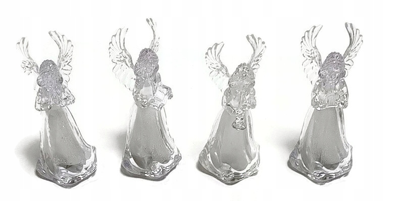 FIGURKA FIGURA ANIOŁ ANIOŁEK LED PLASTIKOWA SUPER OZDOBA ŚWIECĄCA Wysokość produktu 11.5 cm