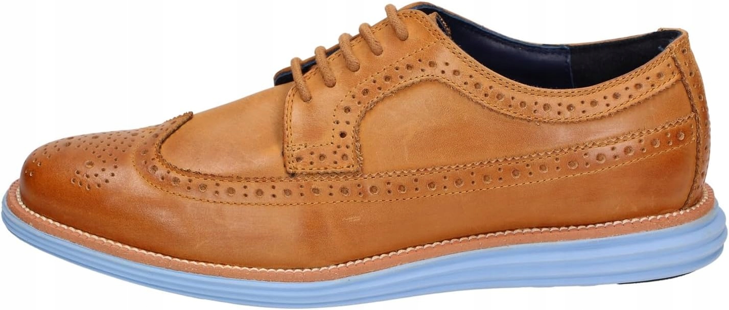 Chung Shi Hnědé Pánské Kožené Polobotky S Perforací 44 6DA