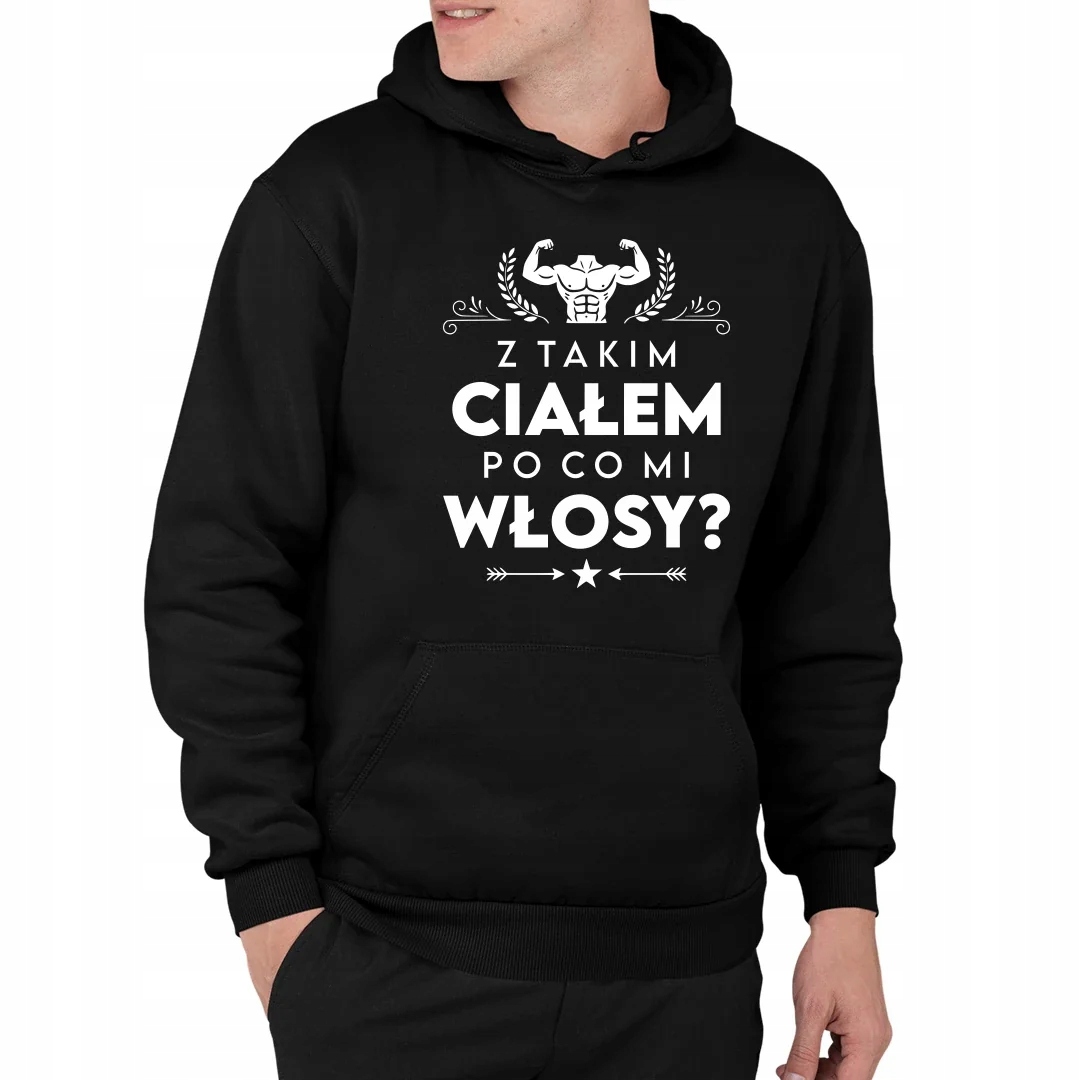 Pánská Mikina Dárek S Vtipným Potiskem S takovým tělem, k čemu mi jsou vlasy? L