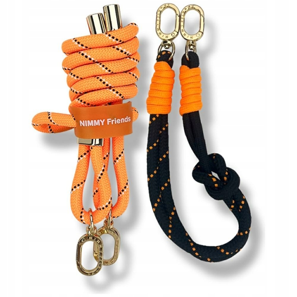 Zestaw crossbody handstrap Nimmy Cool&Cute 2.0 pomarańczowo czarny