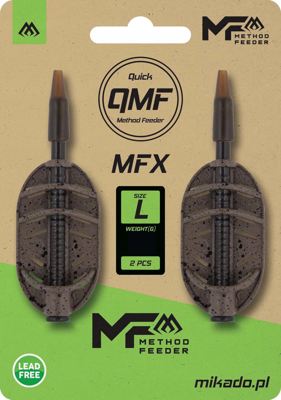 Mikado Koszyczek Method Feeder Mfx Q.m.f. rozm. L 2x40g op.2szt.