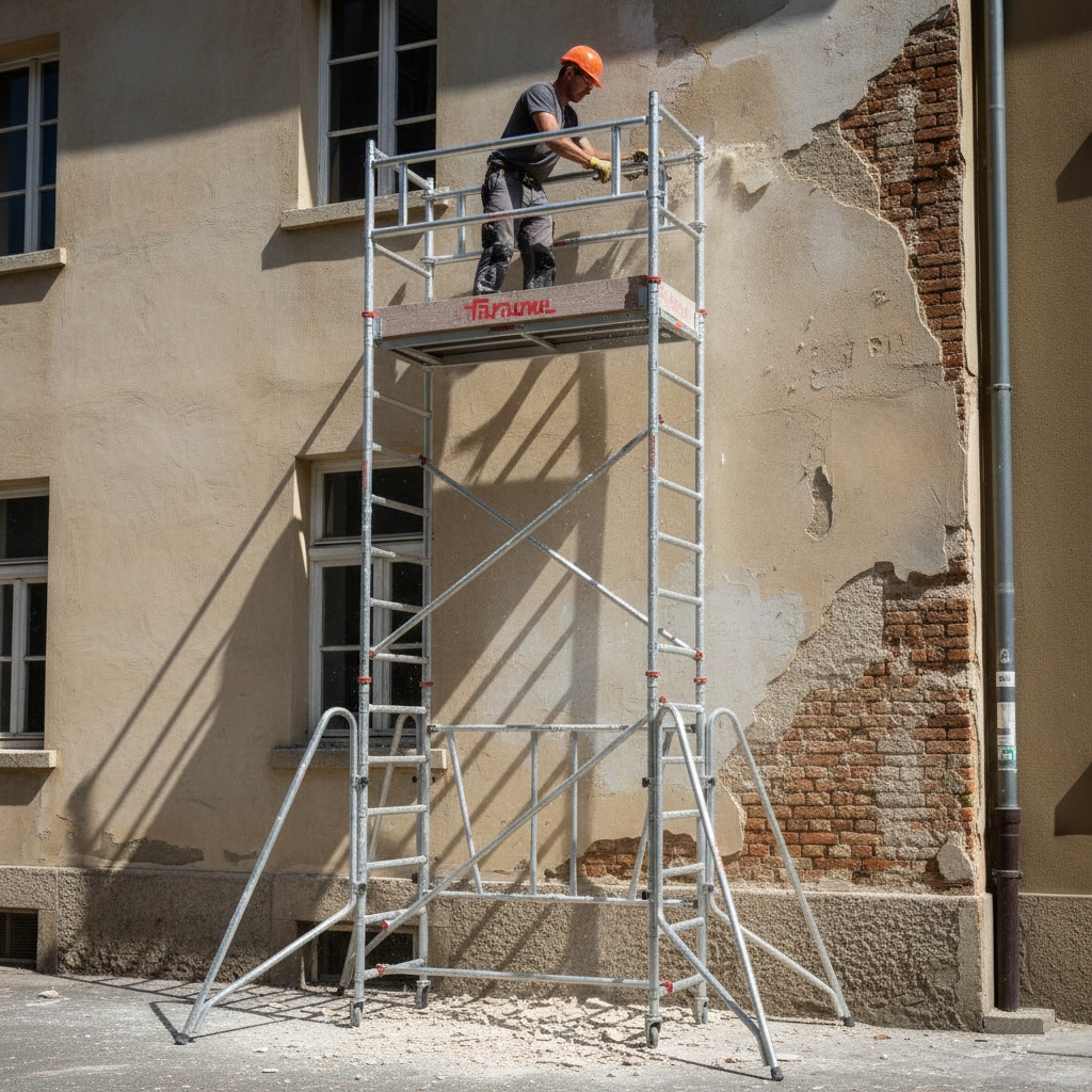Rusztowanie aluminiowe jezdne składane FARAONE COMPACT XS 160 x 75 cm 160 pakiet  A+B+C - 5,70 m — 20