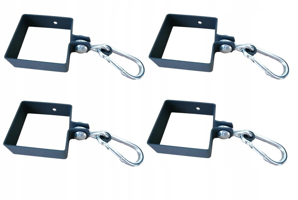 Zestaw 4szt obejm mocowanie do huśtawki 120x120mm czarne