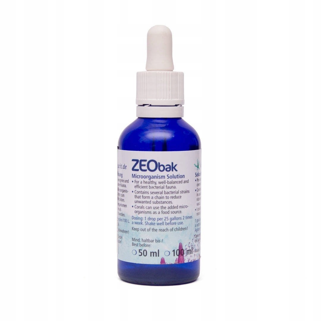 Korallen Zucht Zeobak 50 ML Bakterie Pro Mořské Akvárium Metoda Zeovit