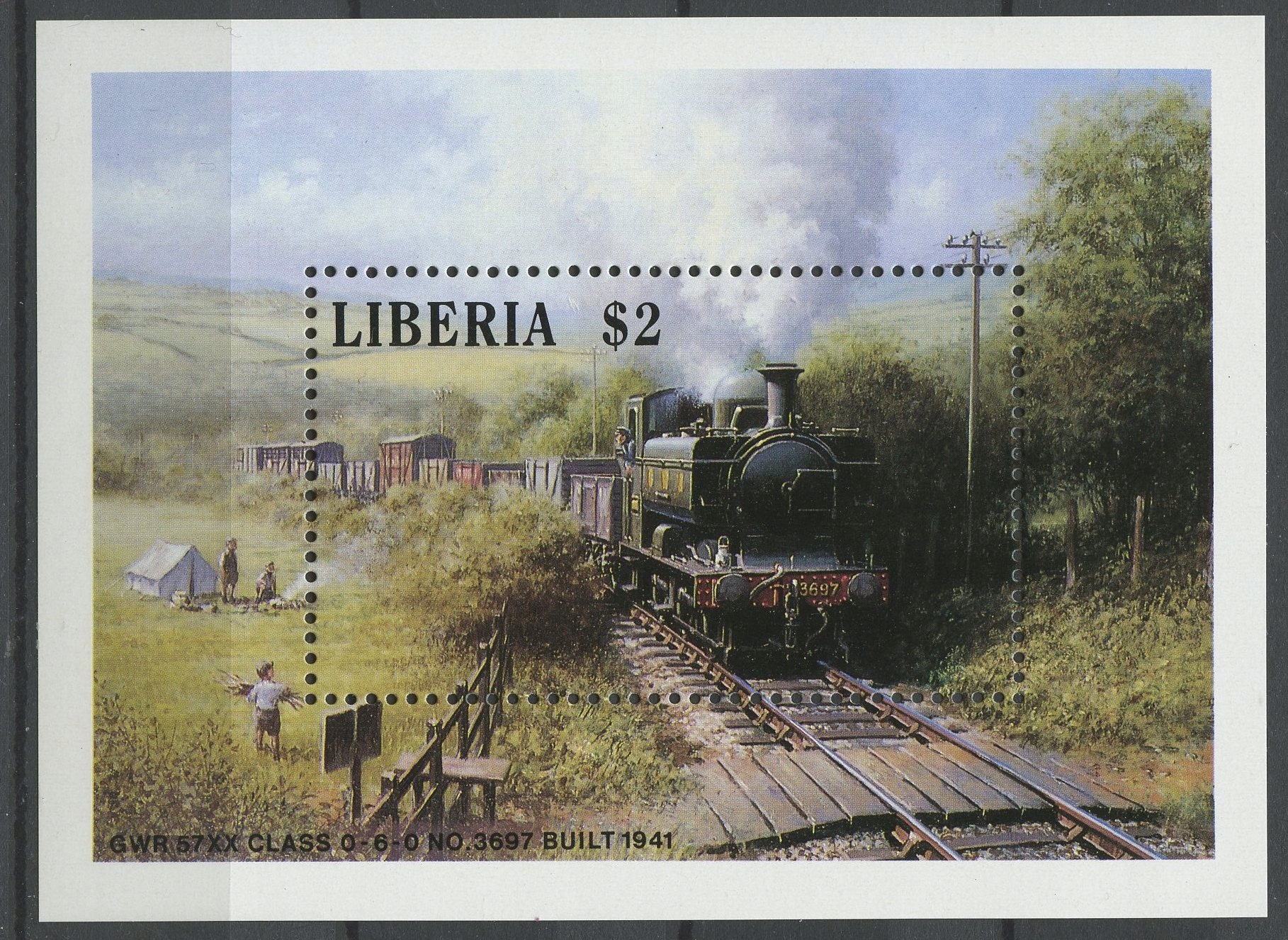 Liberia** Mi. Blok 116 Kolejnictwo