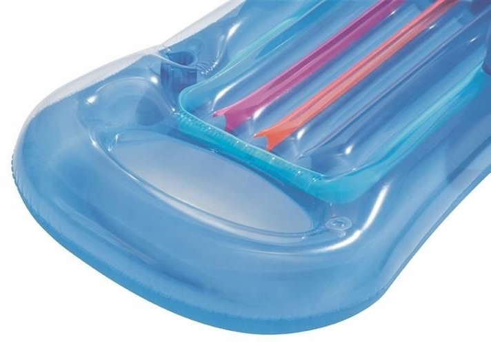 MATERAC BESTWAY DMUCHANY FOTEL NA BASEN JEZIORO WYGODNY Z UCHWYTEM NA NAPÓJ Długość 161 cm