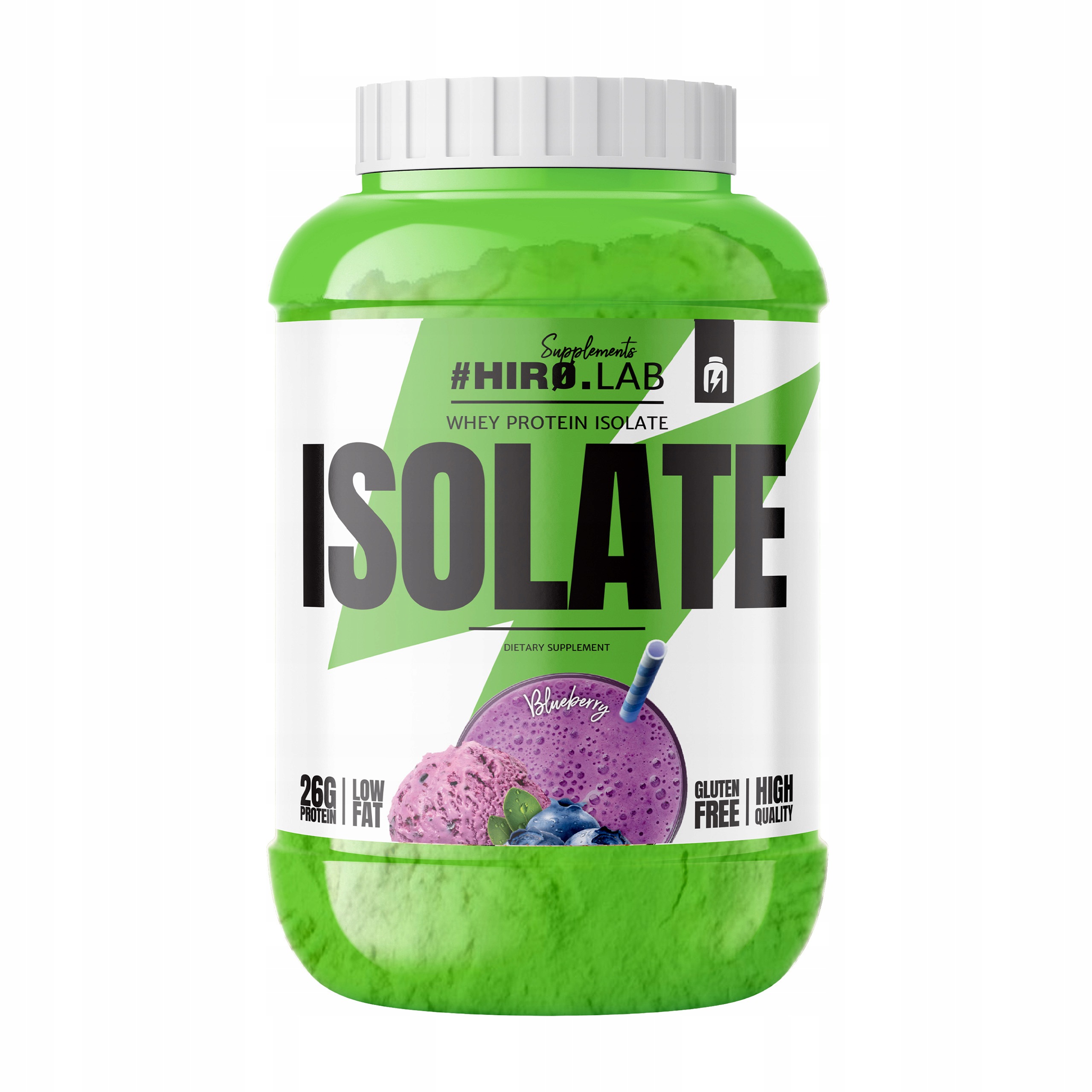 Hiro.Lab Whey Protein Isolate 1800g Bílkoviny Izolát Wpi Borůvka Syrovátka