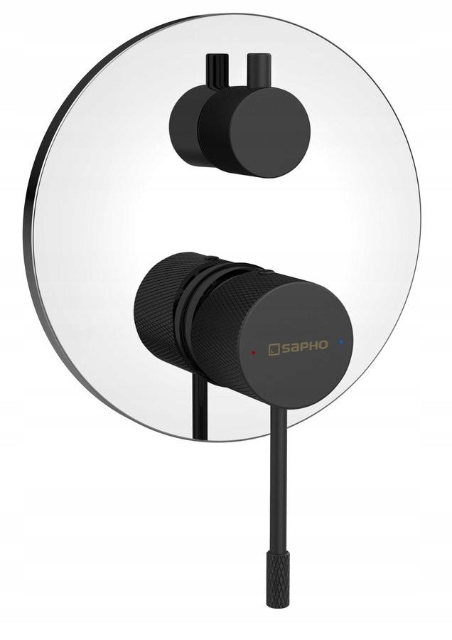 Solaris podomietková sprchová batéria, 2 výstupy, chróm čierna mat (WD042CB)