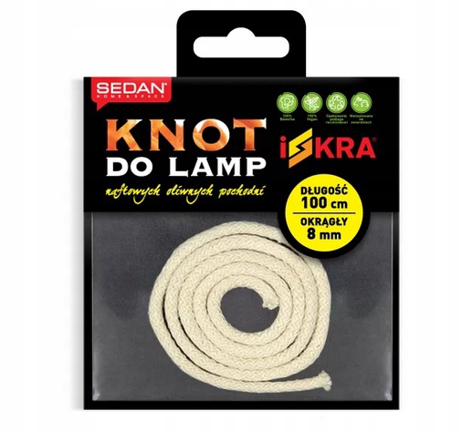 KNOT DO LAMPY NAFTOWEJ okrągły 8mm/100