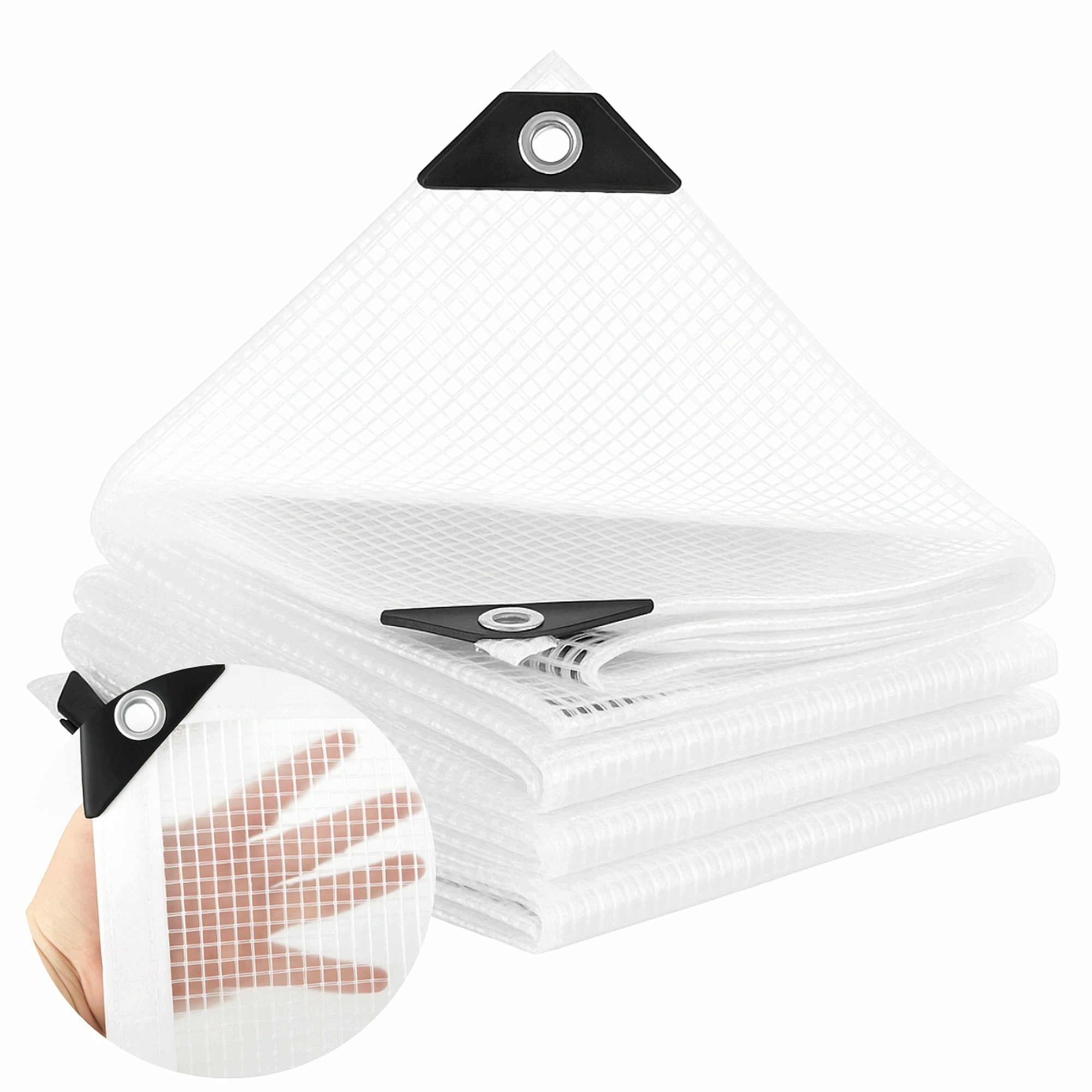 Pevná průhledná plachta 2x3 m 120 g/m² voděodolná Uv s oky