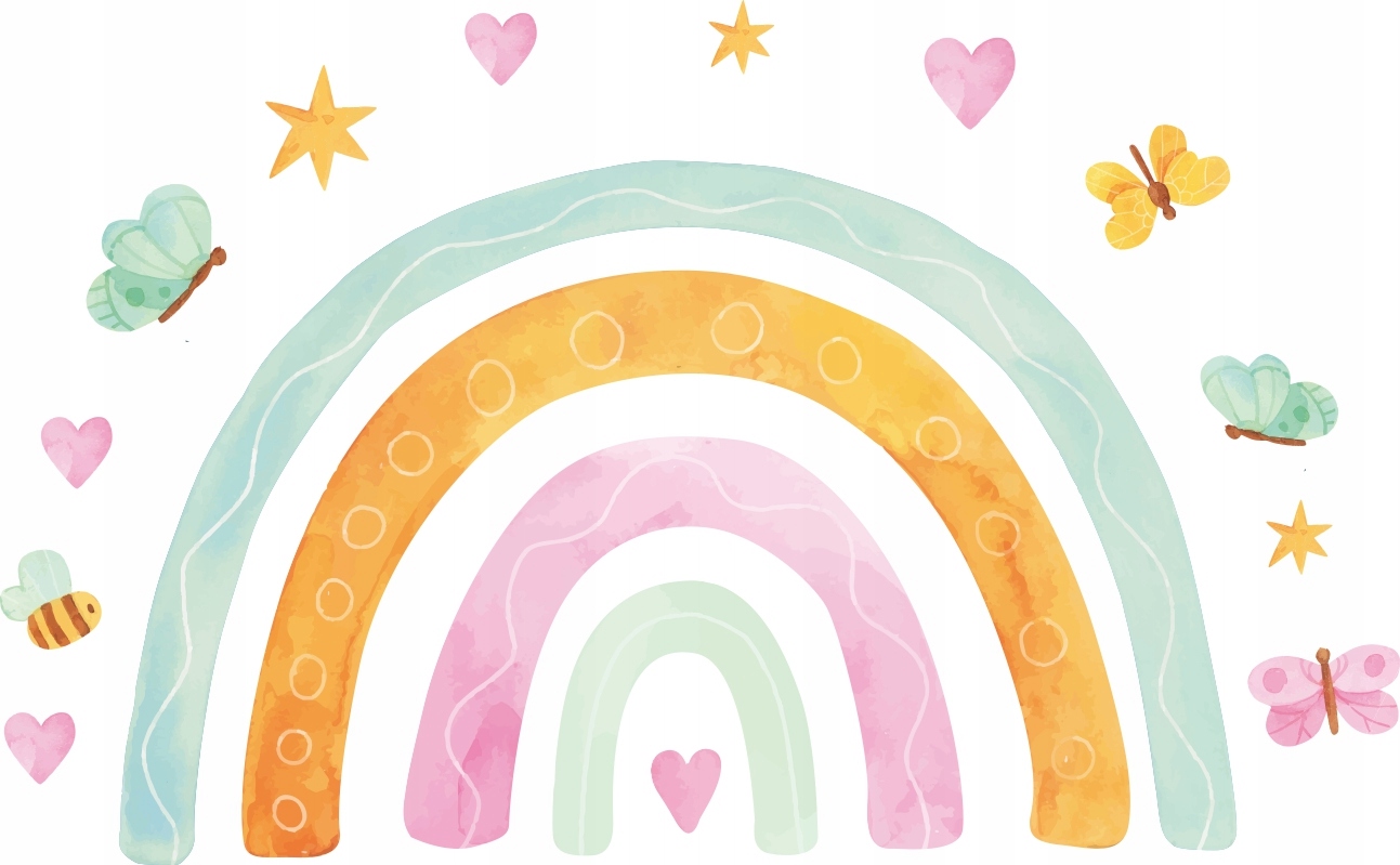 NAKLEJKI NA ŚCIANĘ TĘCZA 75x150cm TC2