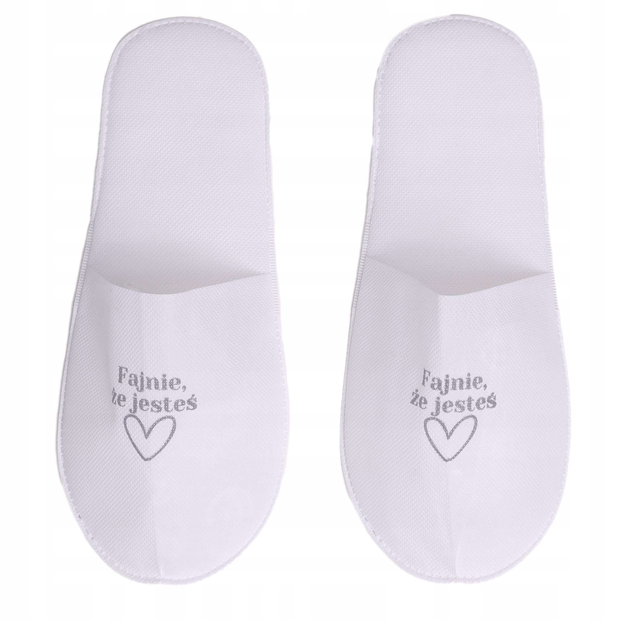 Papuče „Fajn, že jsi“ Univerzální bílé 25 párů Qms Line Gold