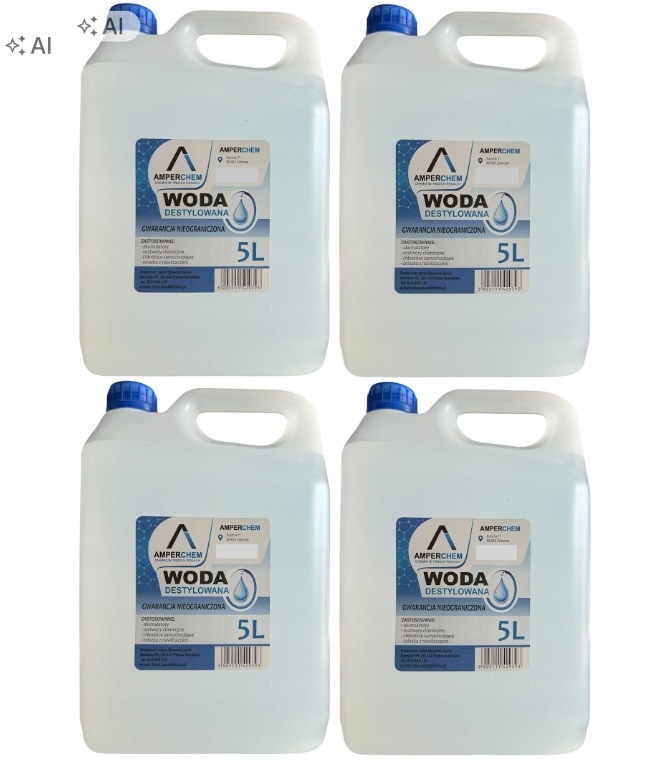 Woda demineralizowana Destylowana 20L Do Żelazka