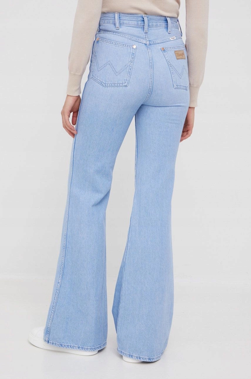 Damskie spodnie dzwony Wrangler Wanderer Ice Ice Baby W2H4PI41V 29/34