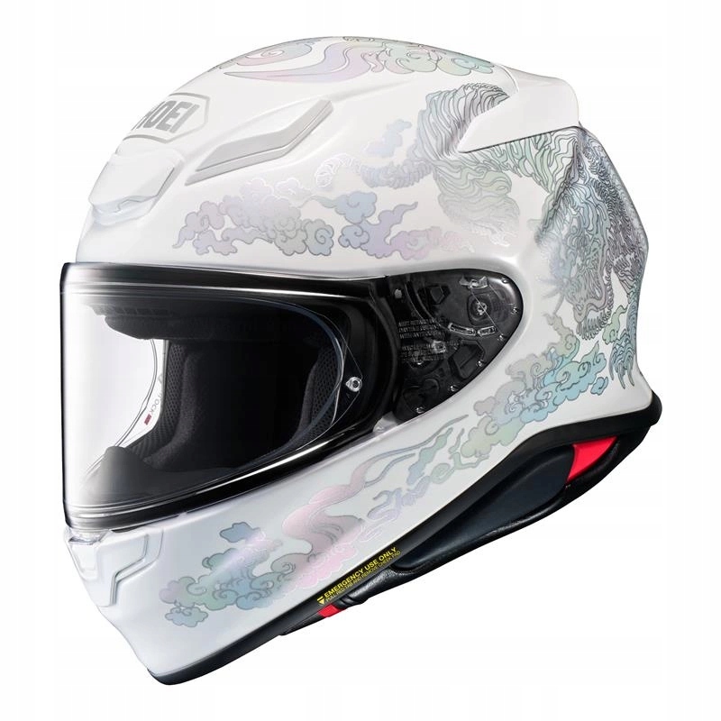 Motocyklová prilba Shoei NXR2 Fearless TC-6 biela strieborná Darčeky