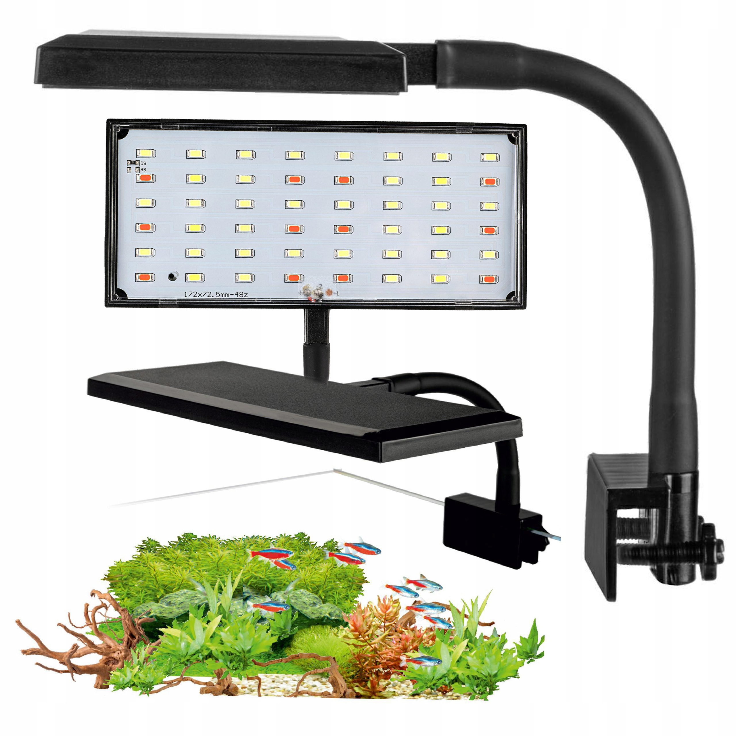 Levně Lampa Do Akvária Akvarijní Led Světlo 17W Pro Nano Otevřené Nádrže