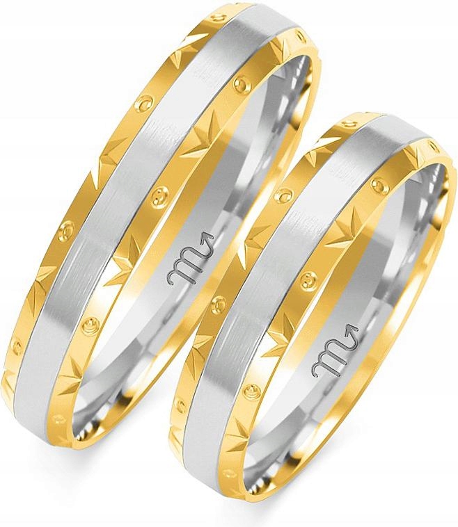 Dámský snubní prsten z bílého zlata 585, 8 9 10, s gravírováním