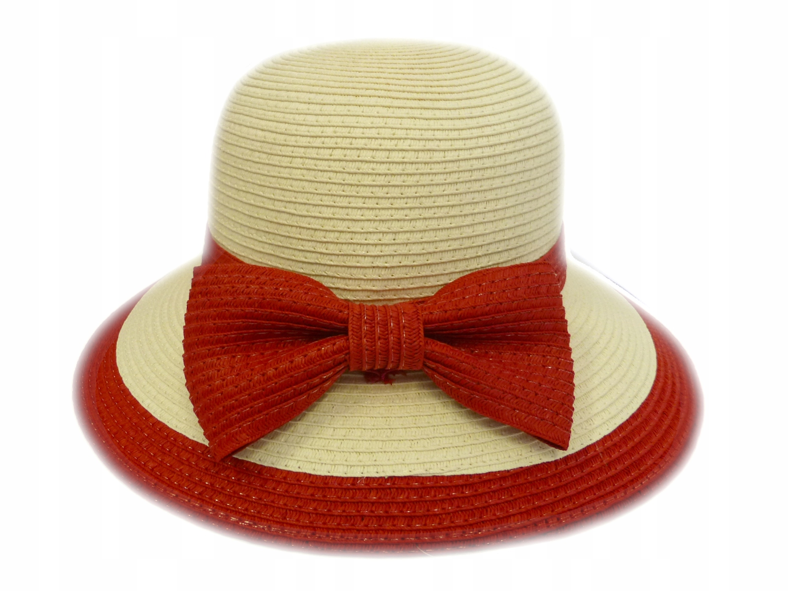 

Kapelusz Damski Plażowy duże rondo, kokarda Cz