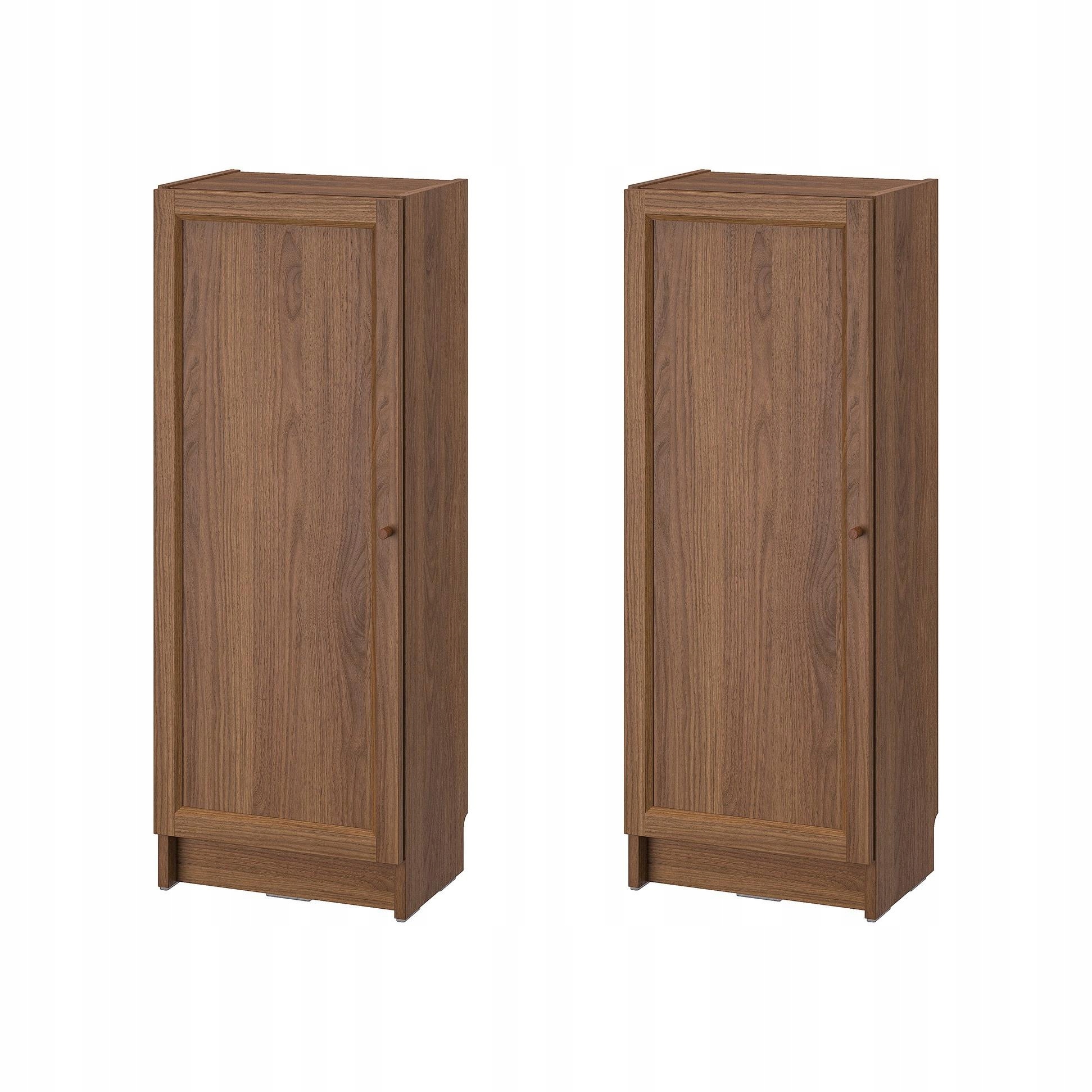 2 szt. Regał Billy Oxberg brązowy orzech 40x30x106 cm mebel