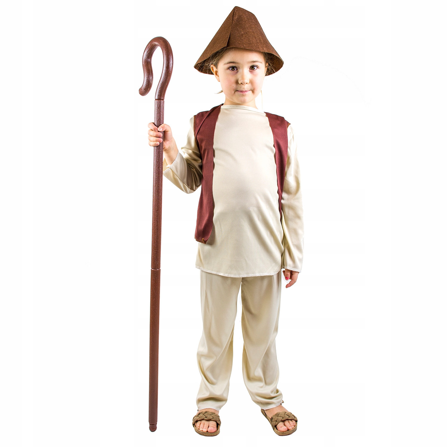 PRZEBRANIE PASTERZA DLA DZIECI STRÓJ PASTUSZKA DZIEWCZYNKI JASEŁKA 128 134 Marka inna marka