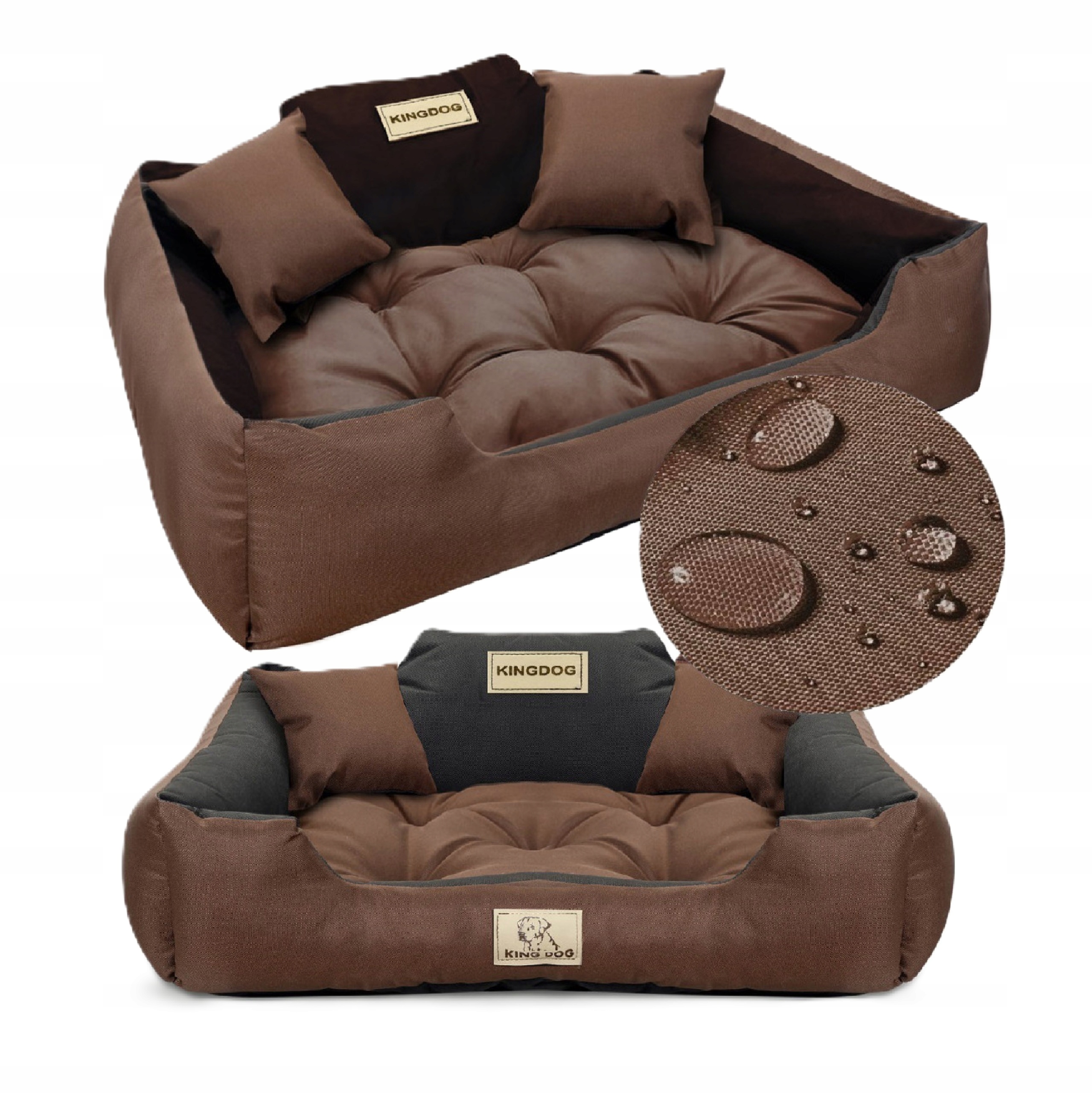 Legowisko Dla Psa Solidne Personalizowane Brązowe 100x75cm