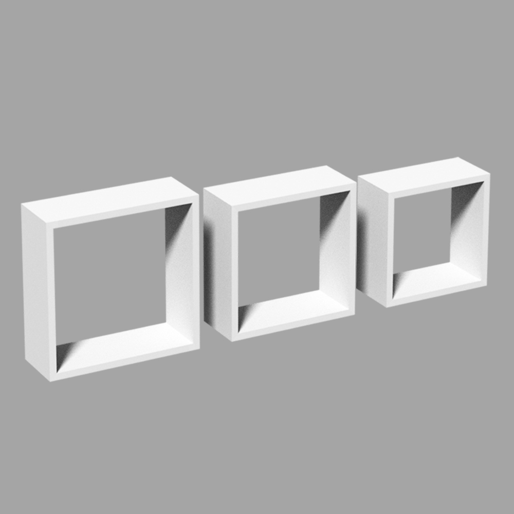 

Półki modułowe wiszące ścienne cube Fss Białe