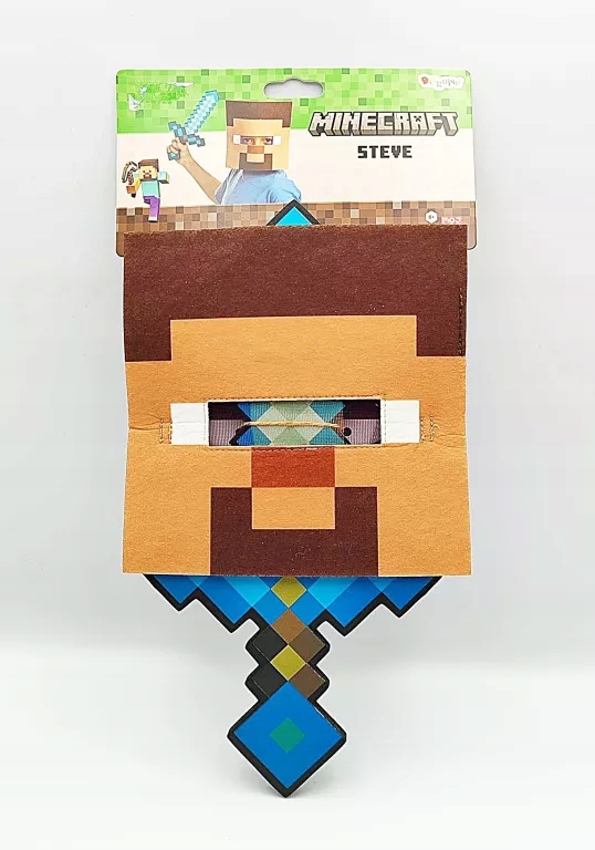 MASKA MINECRAFT Z AKCESORIUM MIECZA STEVE DISGUISE