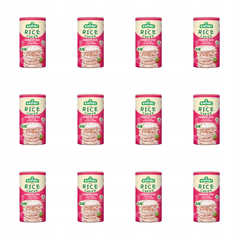 Kupiec Rýžové oplatky se sušenými jádry jahody 90 g X12