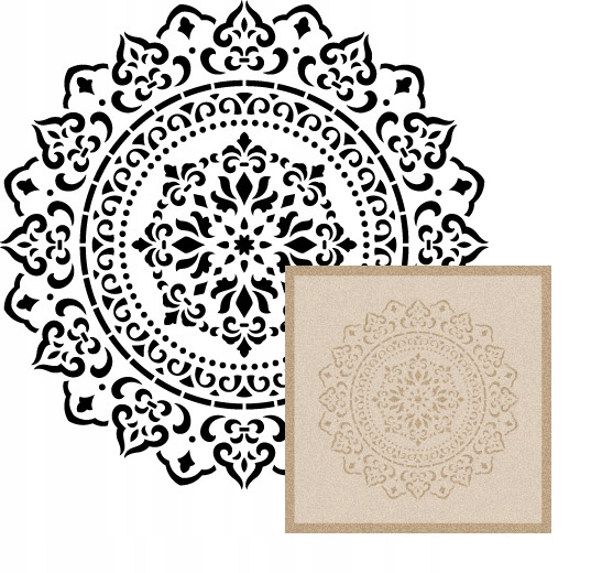 SZABLON MALARSKI MANDALA 24 | 65cm x 70cm |śr.55cm