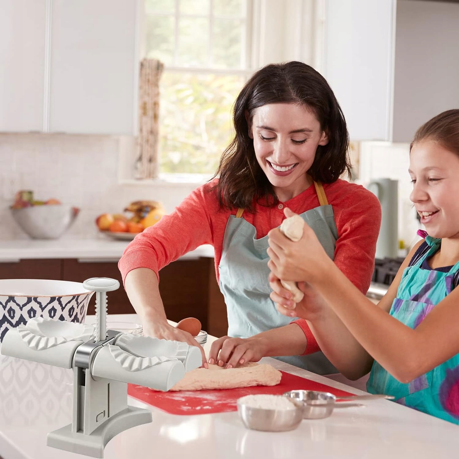 MASZYNKA DO ROBIENIA LEPIENIA PIEROGÓW PIEROŻNICA PIEROGARKA PODWÓJNA FORMA Materiał dominujący tworzywo sztuczne