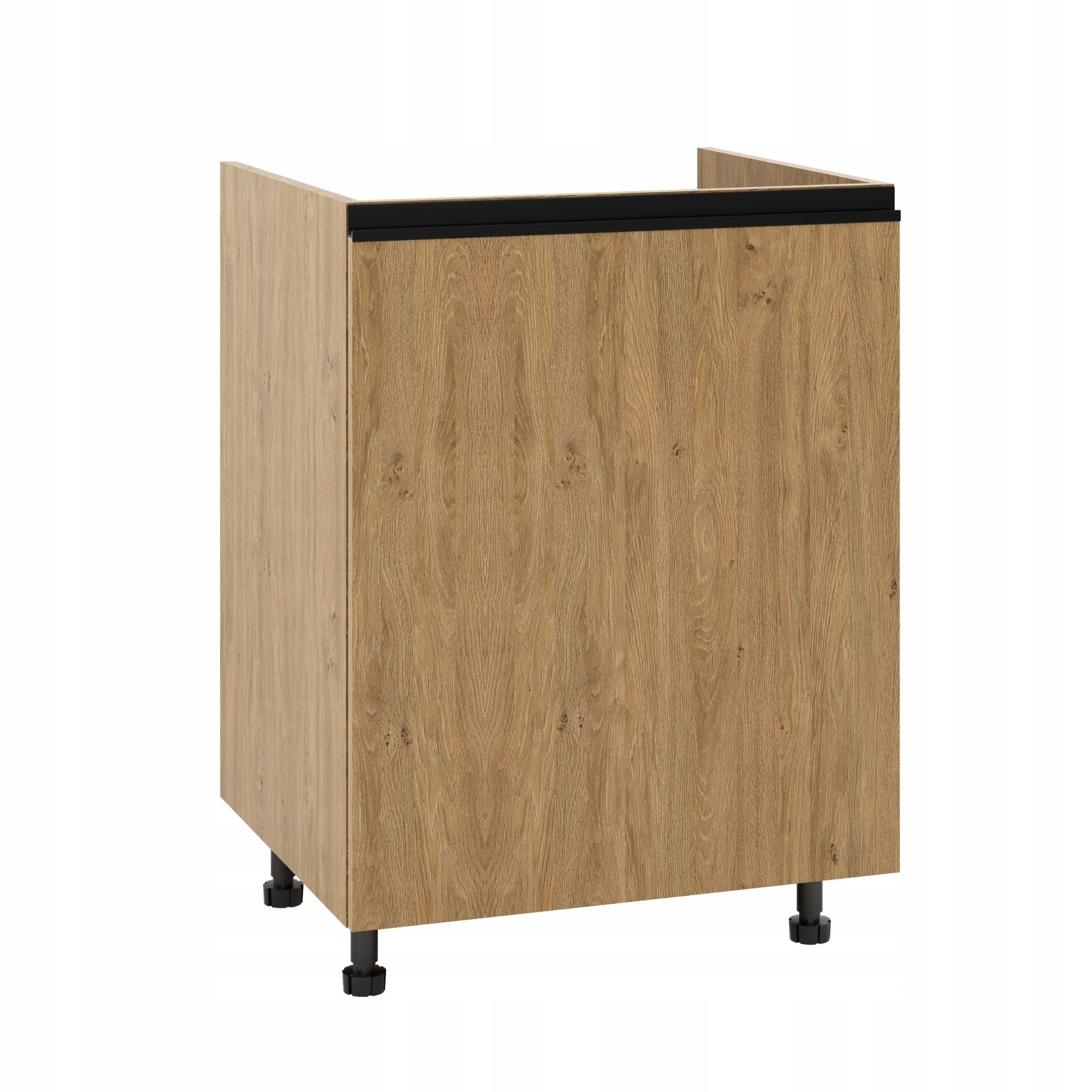 Skříňka pod dřez 60 Tal dub kamenný lišta černá