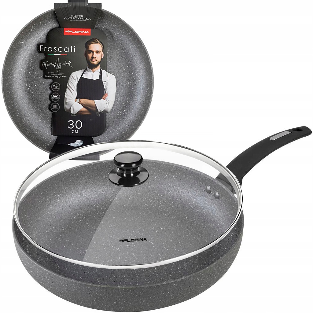 

Patelnia Frascati Z Powłoką Lava Stone 30cm Pokr