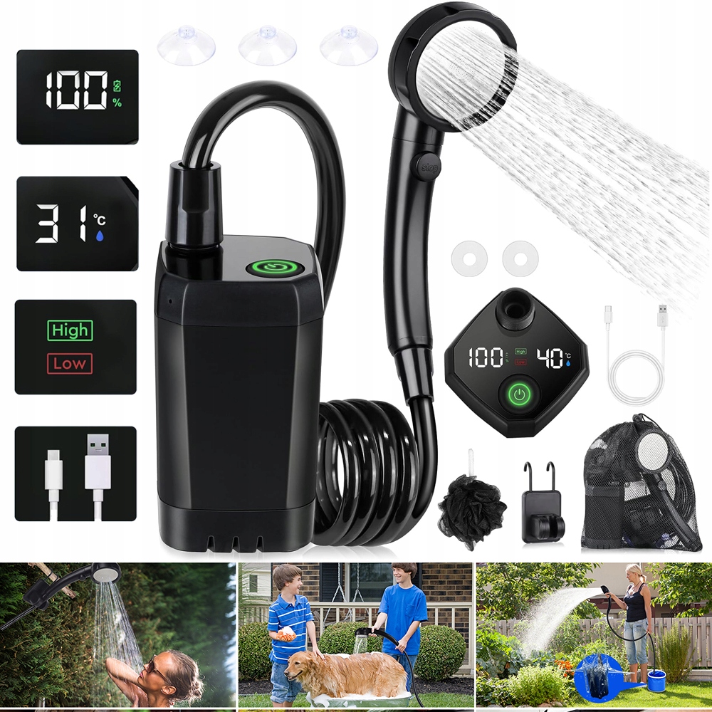 Přenosná Kempingová Sprcha, Elektrická Venkovní Sprcha S Pumpičkou
