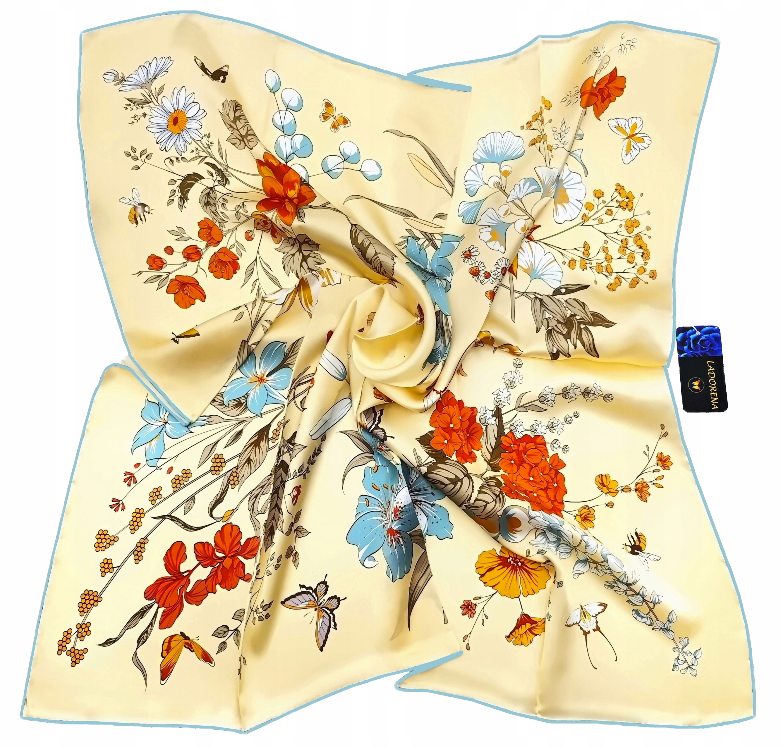 Hedvábný Šátek 100% Hedvábí Morušová Značka Prémiová Kvalita^