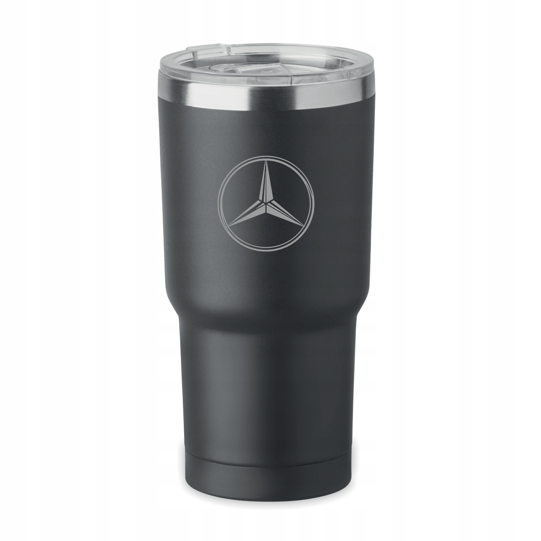 Kubek z podwójnymi ściankami 500ml Mercedes Czarny termiczny do samochodu
