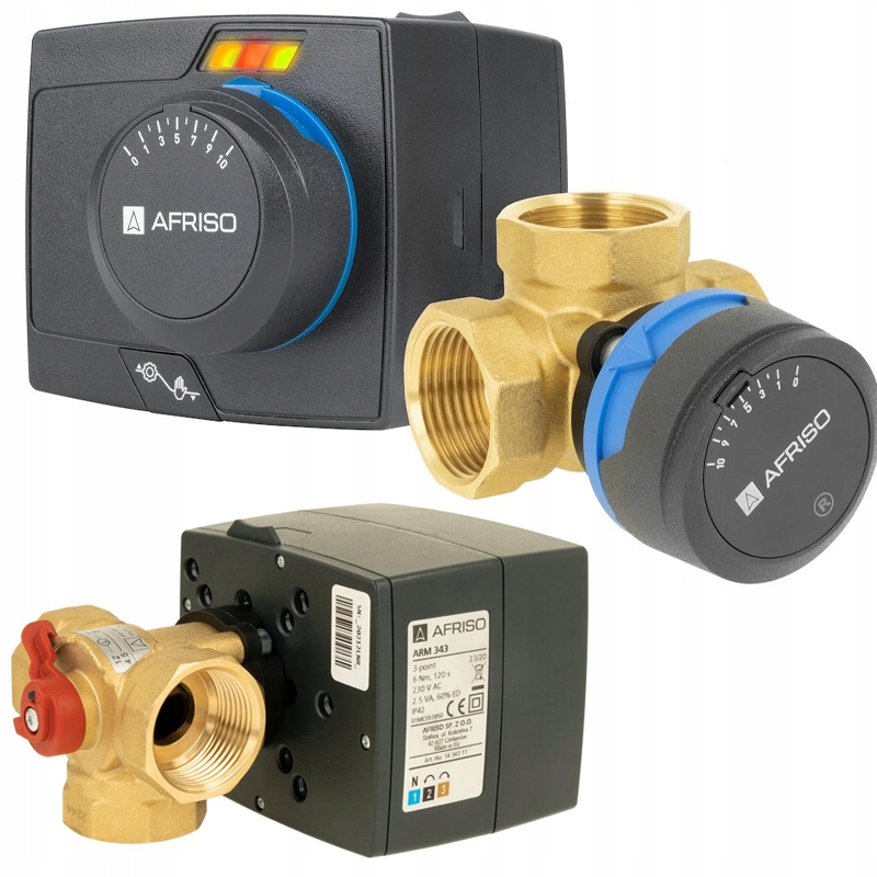 Sada 3-BODOVÝ Pohon Afriso Arm 343 3-CESTNÝ Ventil 1 Palec Arv 384