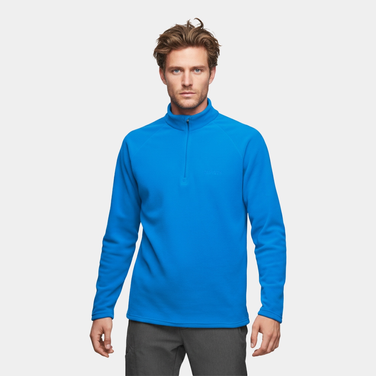 Fleecová Mikina Alpinus pánský venkovní zip 1/3 Virje XXL