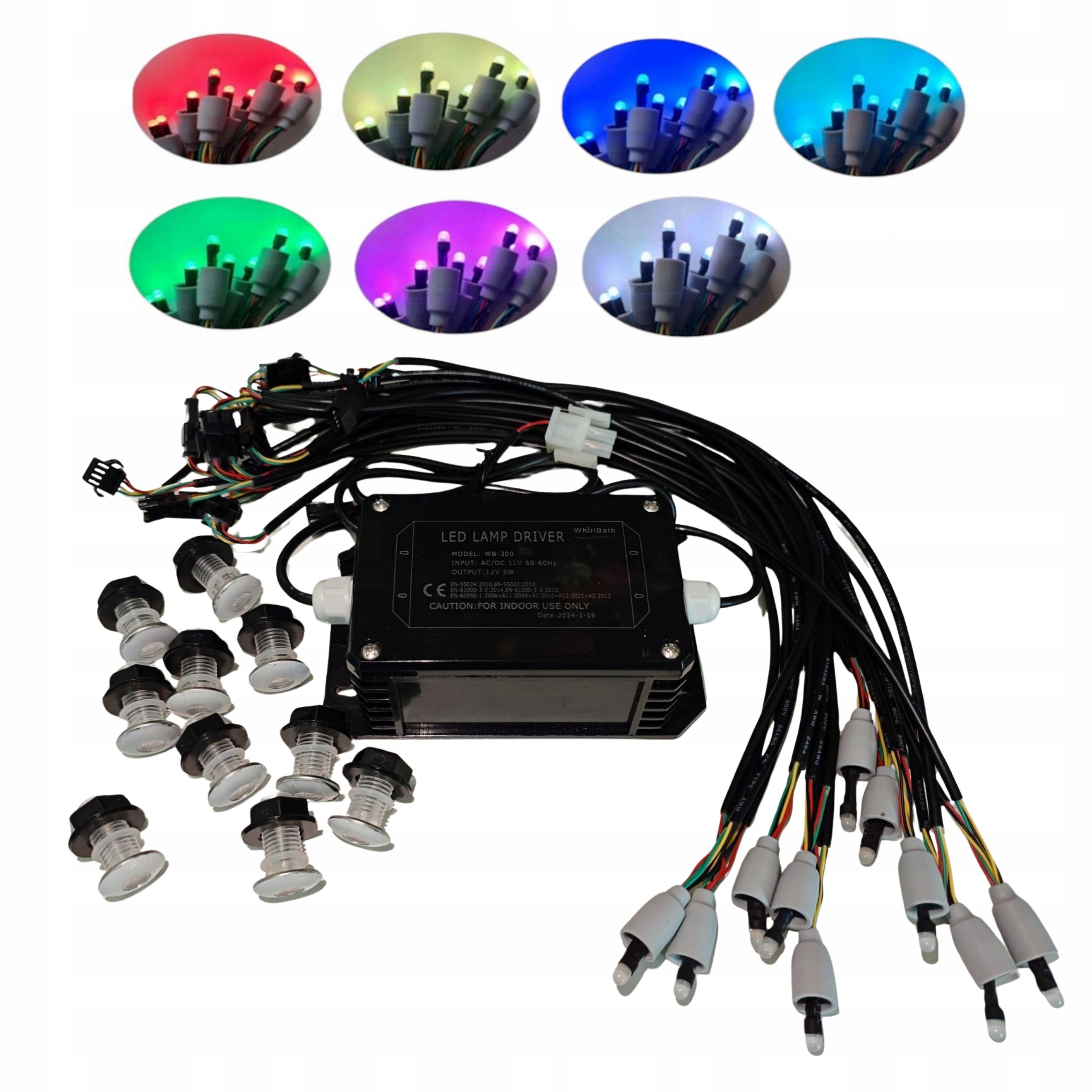 Led osvetlenie s viacfarebnými lampami pre záhradnú jacuzi nafukovaciu