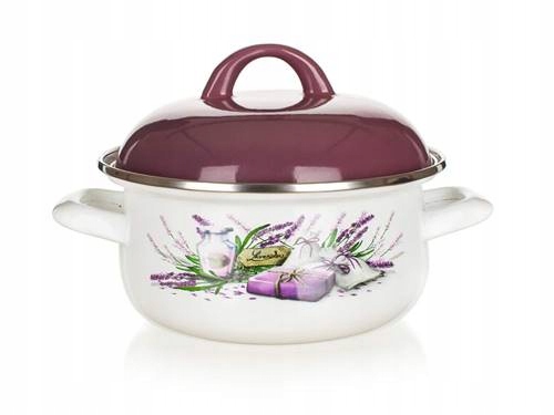 

Garnek emaliowany Banquet 20CM Lawenda 2,1L pokryw