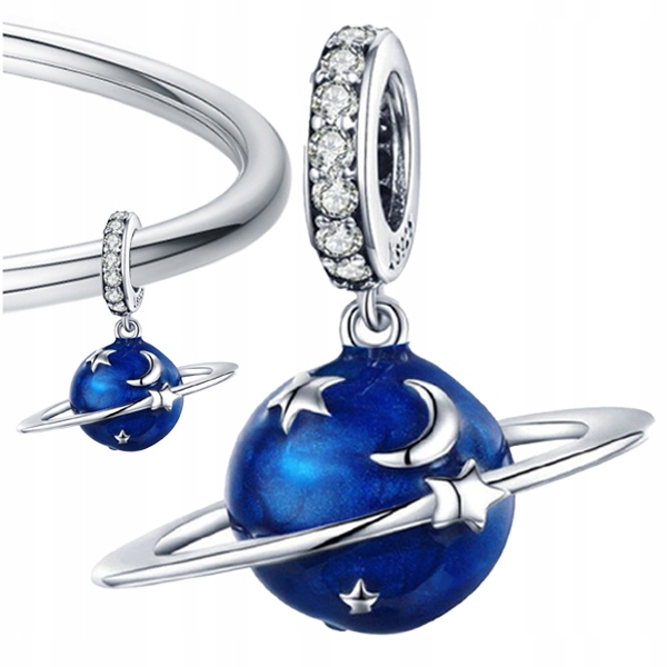 

Charms srebro 925 Planeta zawieszka koralik