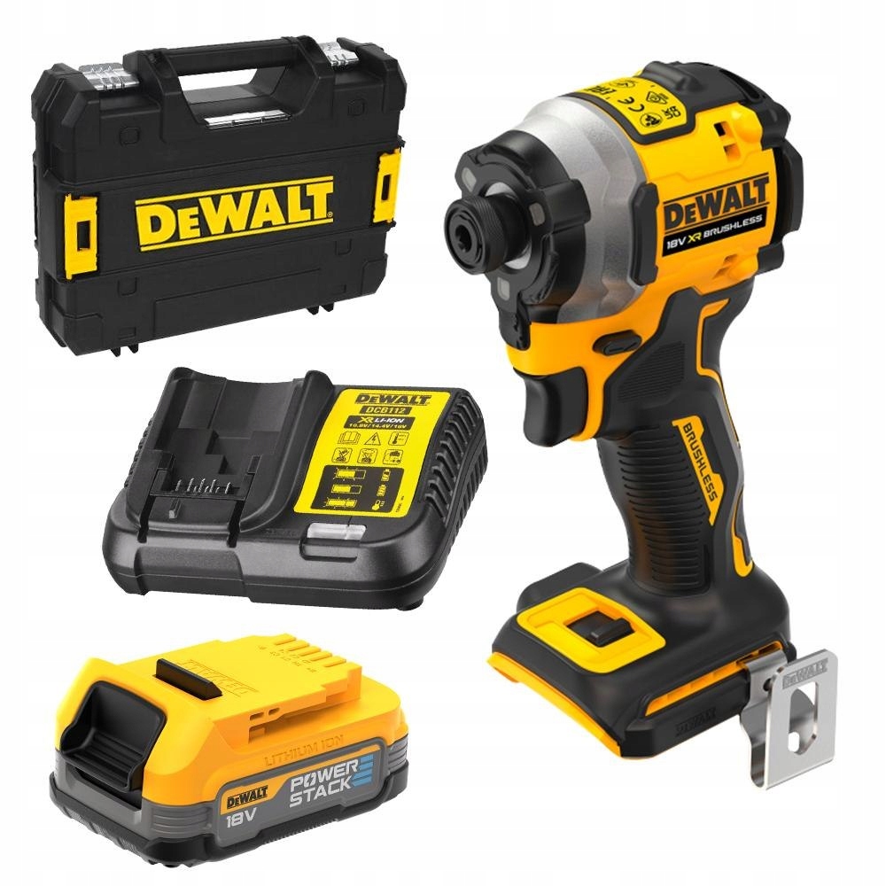 Akumulatorowa Zakrętarka udarowa 1/4" 18V 1.7Ah Powerstack walizka DeWalt