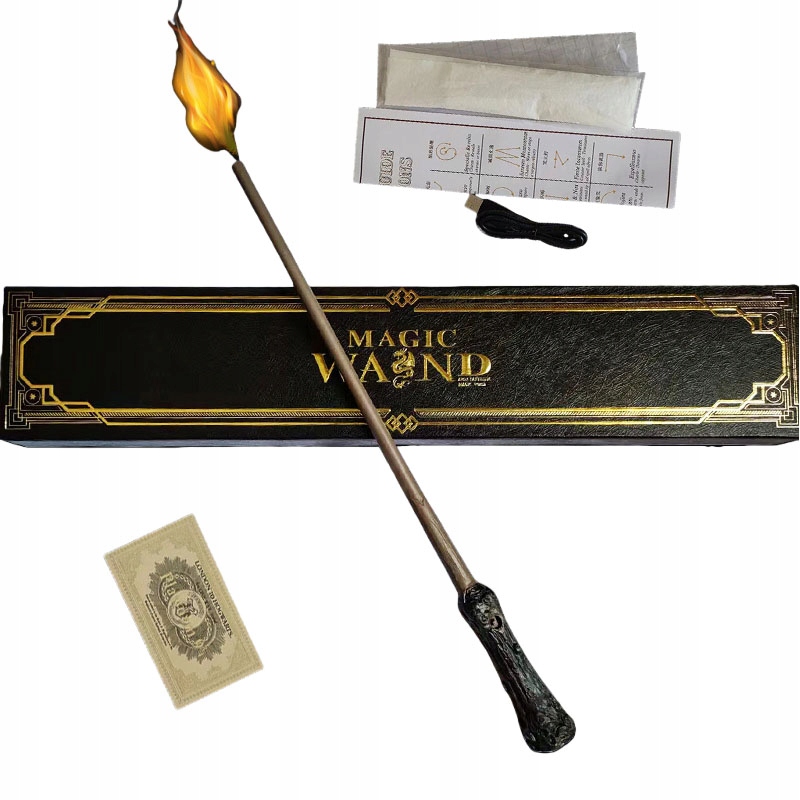 Magiczna Różdżka Strzelająca Ogniem Na Papier Błyskowy Zaklęć