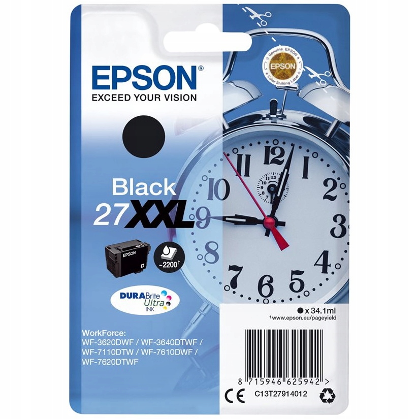 

Tusz Epson 27 XXL Workforce WF-3640DTWF WF-3620DWF