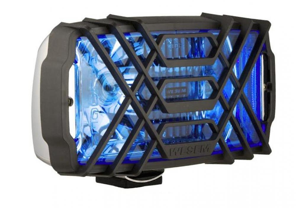 Reflektor halogen dalekosiezny 220x123mm niebieski CHROM MVV